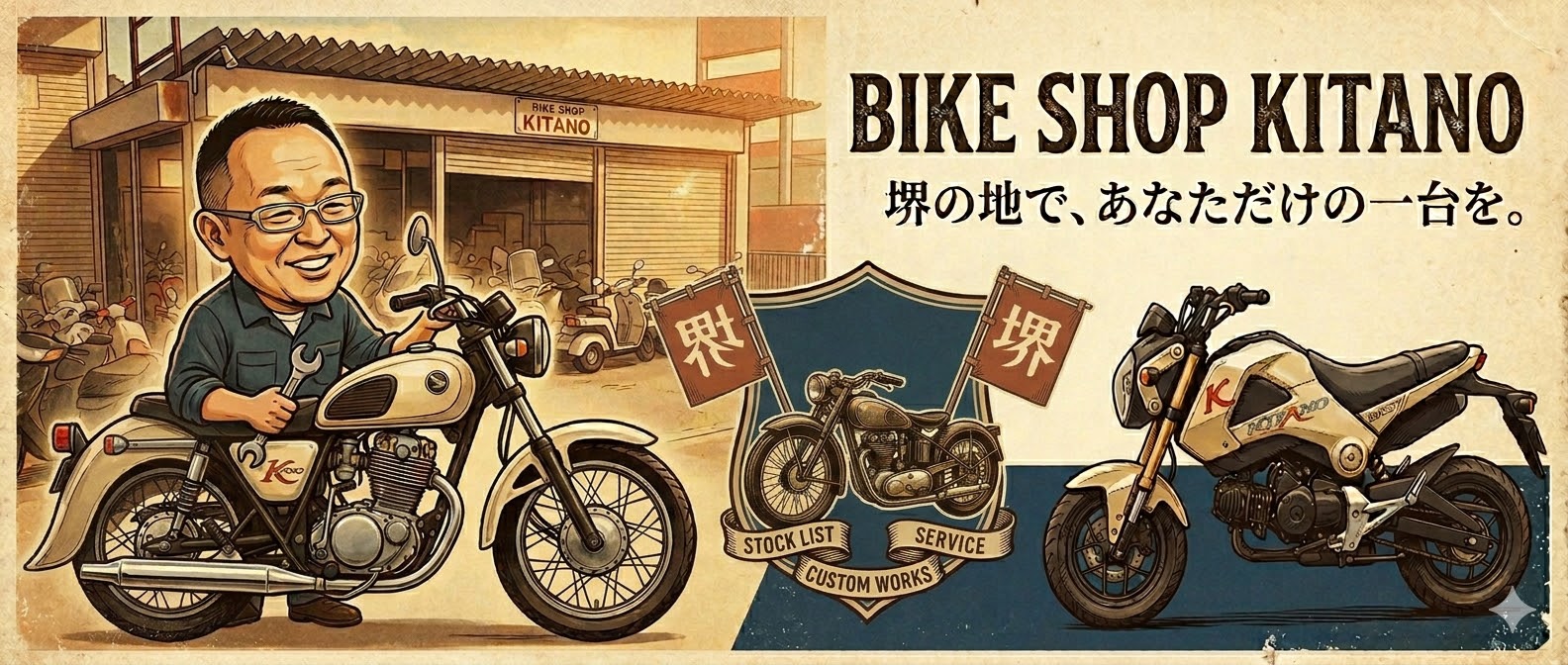 BIKE SHOP KITANO メインビジュアル